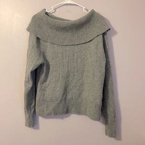 Paige Heather Gray Wool Blend Boatneck Cowl Izabella Sweater size M